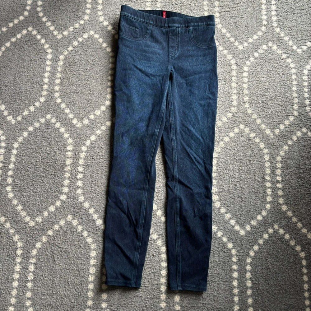 SPANX - Women’s Dark Blue Stretch Denim Skinny Jeans - SMALL